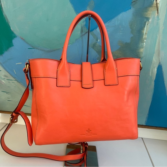 Rare Salmon Large Amelia Tote in Vachetta Florentine Leather Dooney & Bourke - Picture 2 of 16